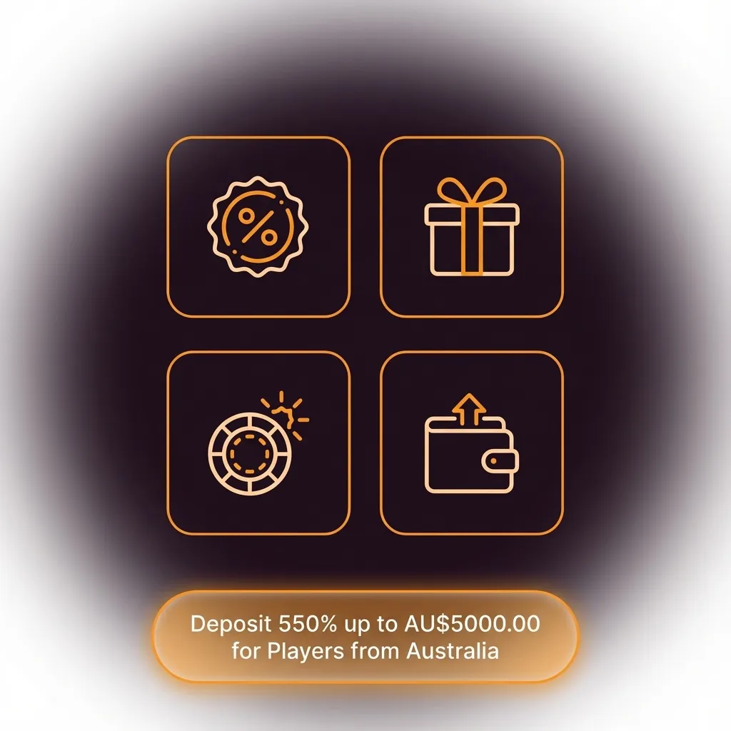 Casinonic promo banner: “Deposit 550% up to AU$5000” welcome bonus for new Australian players