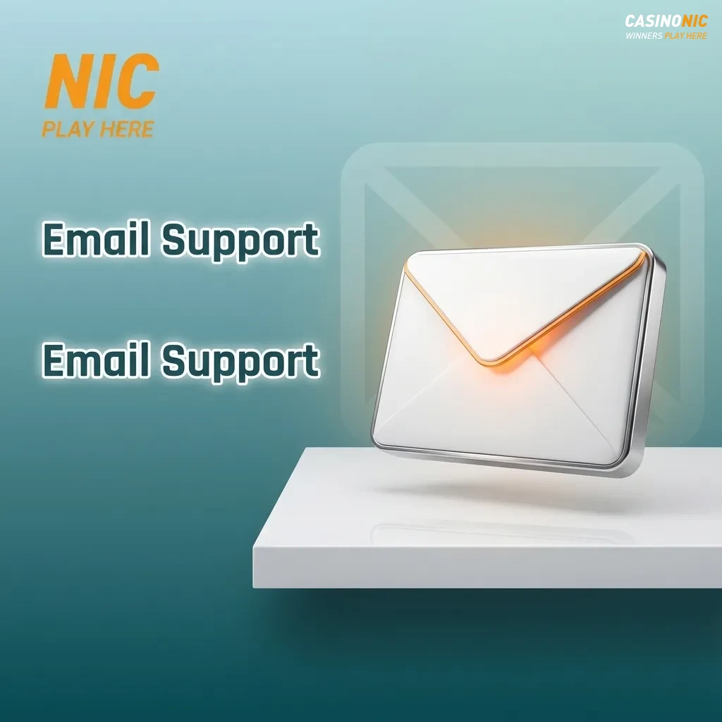 Illustration of an email support concept with envelope icon, message bubbles, and support agent on a computer screen