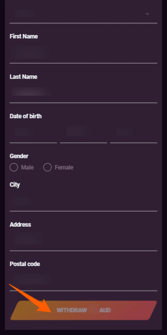 Confirm your withdrawal request and receive funds from Casinonic App.