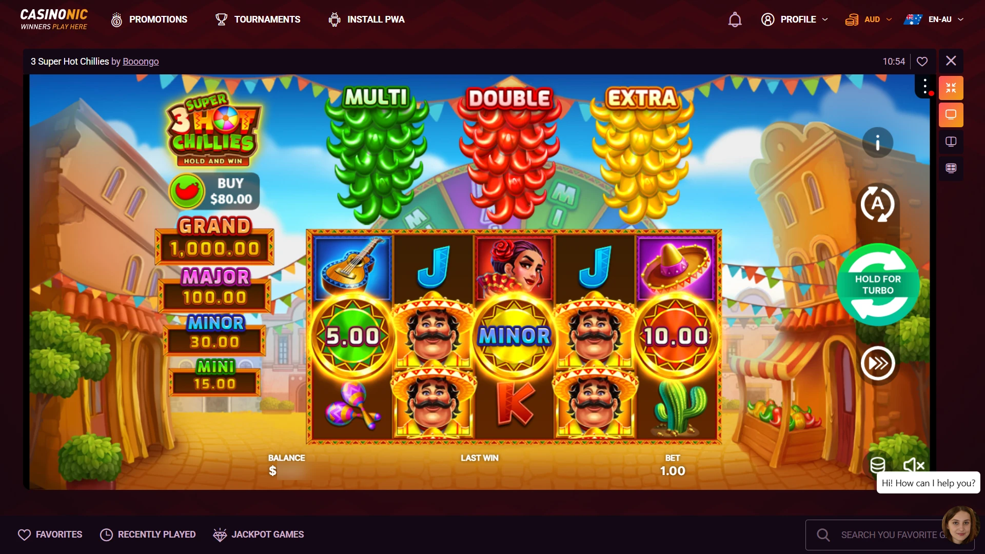 Set your stake on the Casinonic website and play now.